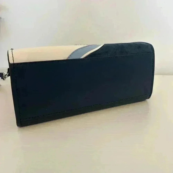 Michael Kors Purse Hamilton Satchel Crossbody Navy Multi - Picture 5 of 9